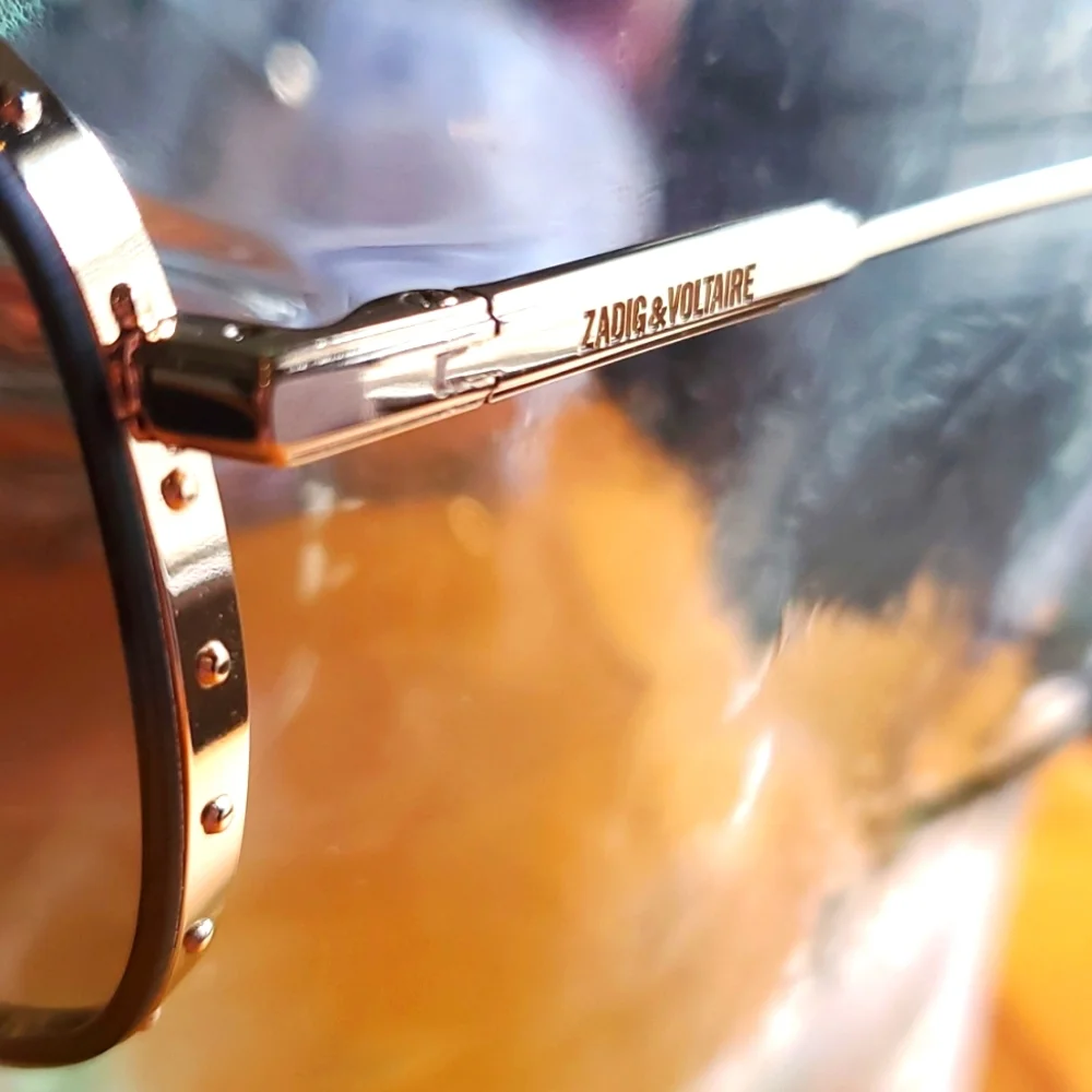 NEW Zadig & Voltaire Gold Aviator SZV233 Unisex Sunglasses